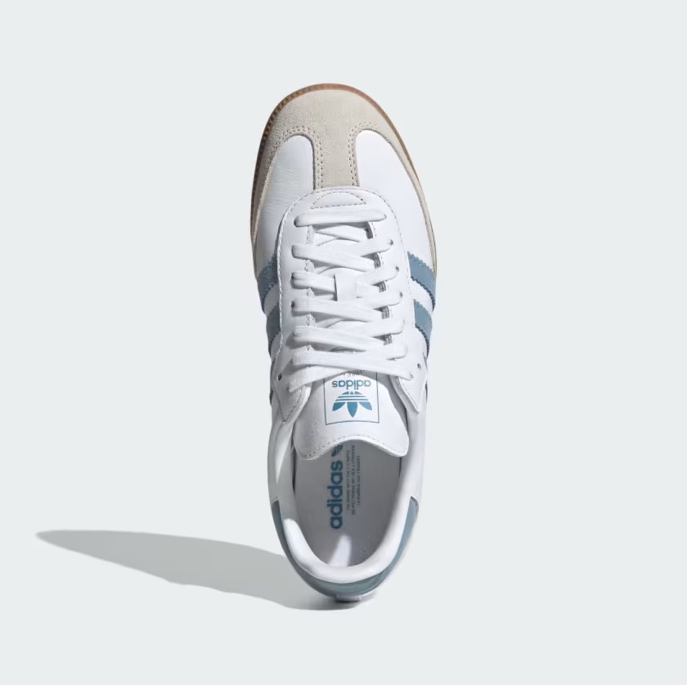 adidas Women's White Blue Tan Casual Sneakers